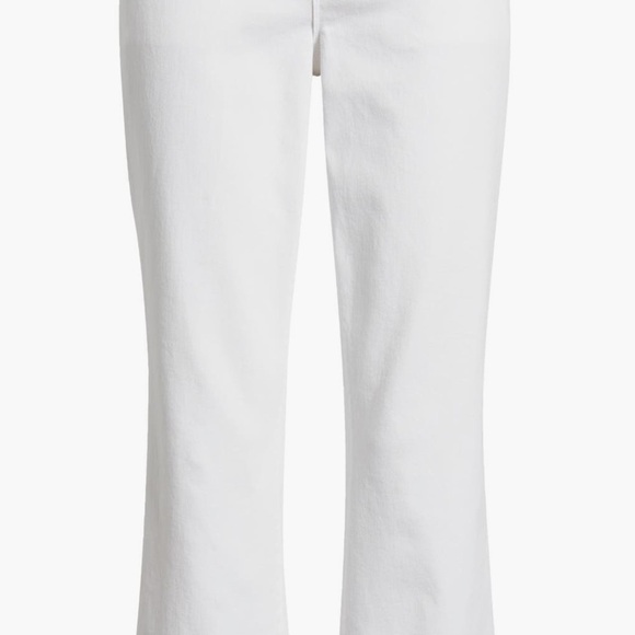 Wit & Wisdom 'Ab'Solution Frayed High Waist Ankle Flare Jeans NWT Optic White - Picture 8 of 9